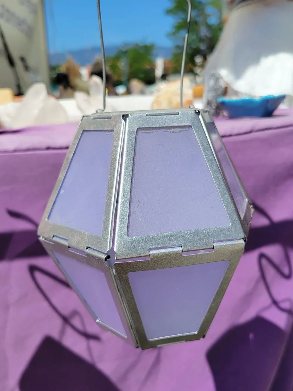 Metal Geometric Hanging Lantern